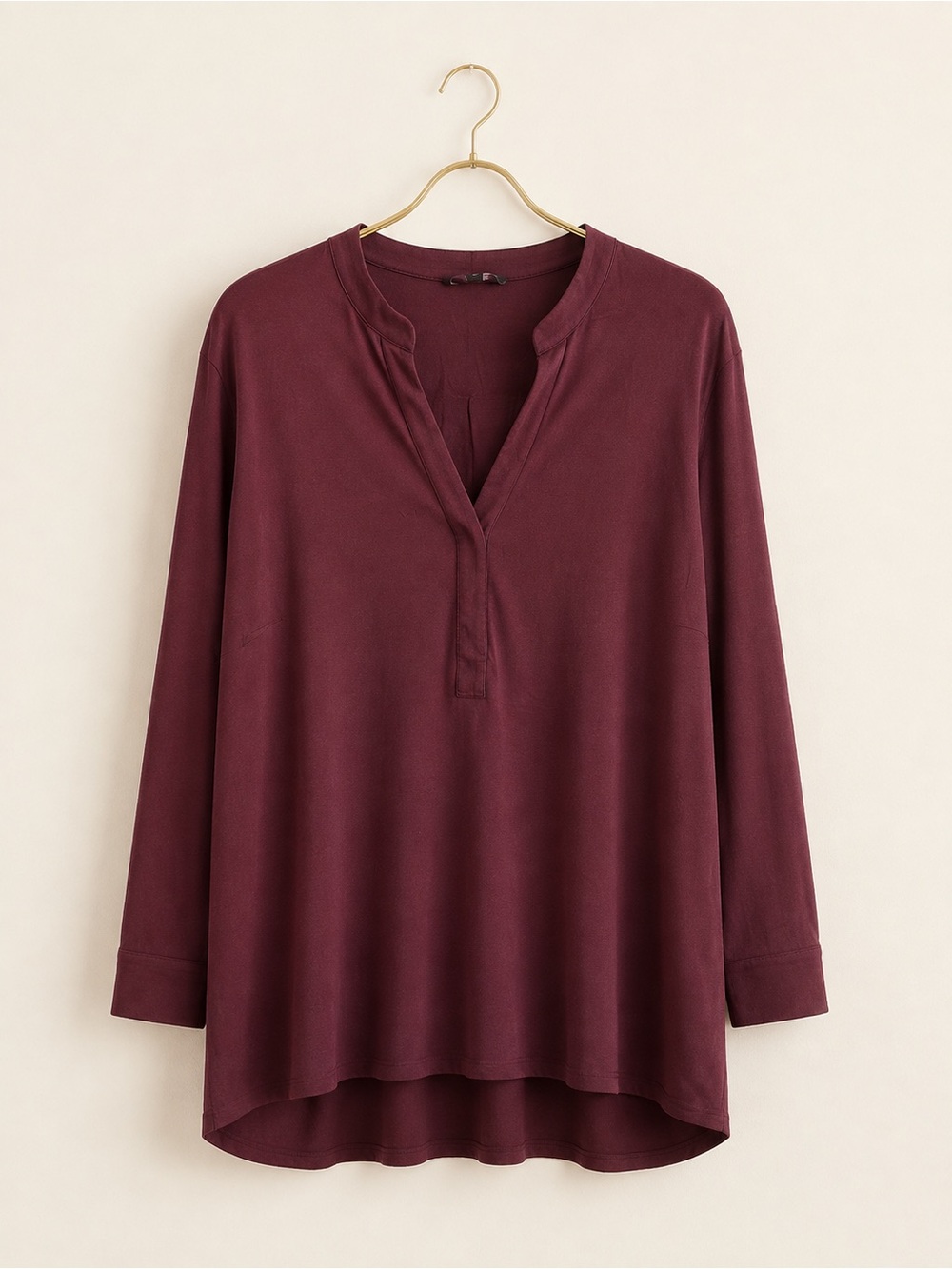 Universal Standard Burgundy Split-Neck Tunic XS 10–12
